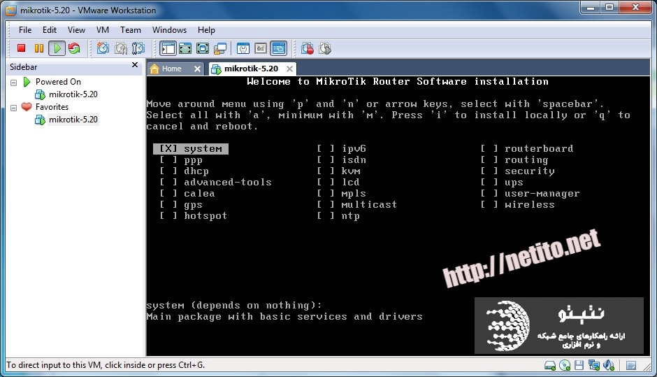 installer mikrotik